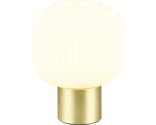 Lampă de masă cu abajur rotund și bază cilindrică