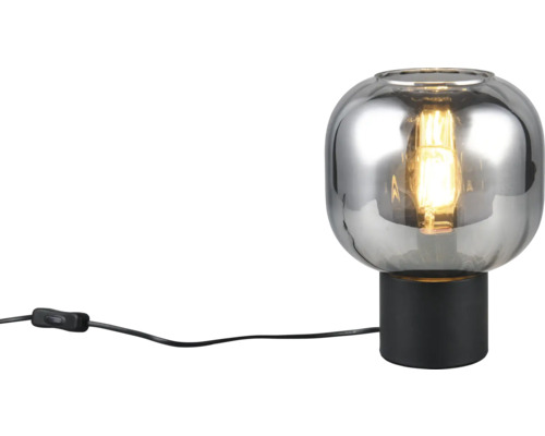 Veioză Diva E27 max. 1x40W, negru/fumuriu