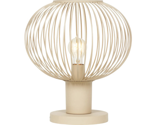 Lampă de masă decorativă cu abajur cu bare metalice și bec