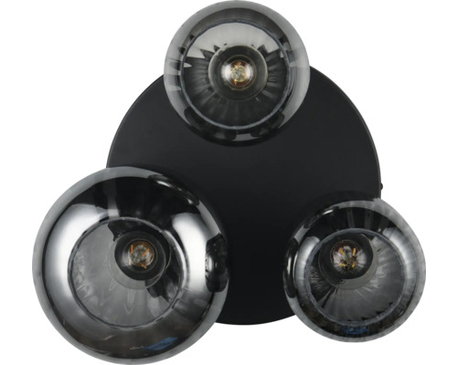 Lumină de perete cu trei abajururi rotunde