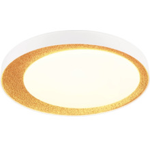 Plafonieră LED albă cu margine aurie