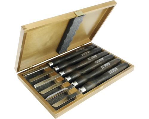 Set dălți strunjire Linea Standard, pentru lemn, 6 piese
