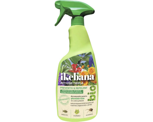 Tratament plante cu acțiune triplă Ikebana BIO 750 ml Spray protectie plante Ikebana pentru prevenirea si combaterea daunatorilor