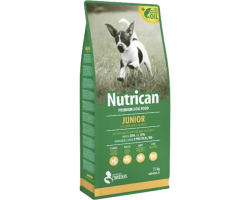 Hrană uscată pentru câini Nutrican Junior cu pui 15 kg