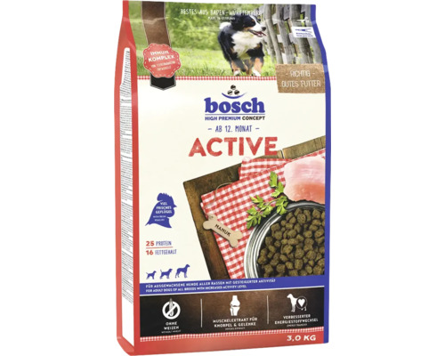 Hrană uscată pentru câini Bosch High Premium Concept Active de la 12 luni, 3 kilograme