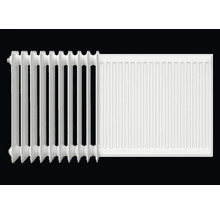 Radiator din oțel cu nervuri și suprafață netedă