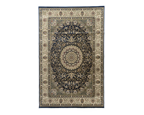 Covor oriental albastru cu model floral