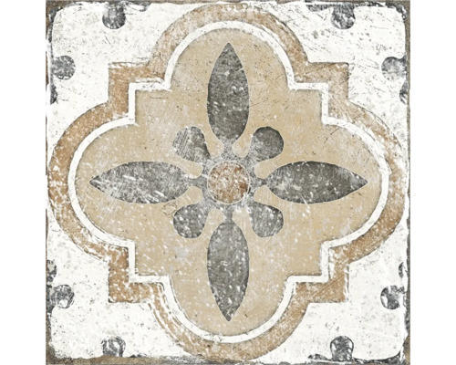 Placă decorativă de podea cu model floral