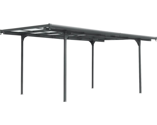 Copertină de terasă independentă cu acoperiș transparent