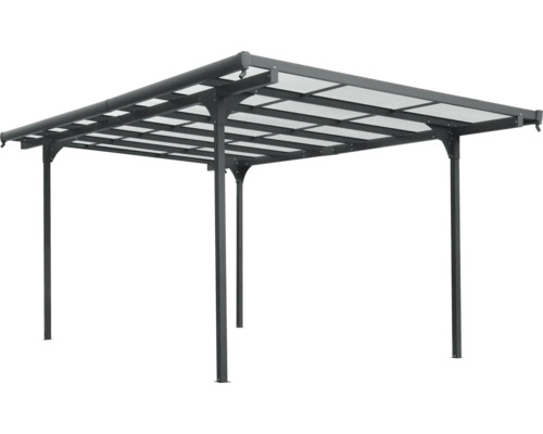 Pavilion independent cu acoperiș transparent pentru umbrirea teraselor
