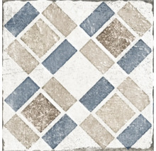 Model de faianță cu motiv geometric în formă de romb