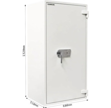 Seif autonomă cu dimensiunile de 1320 pe 680 pe 510 milimetri.