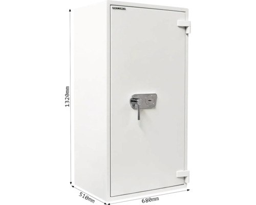 Seif autonomă cu dimensiunile de 1320 pe 680 pe 510 milimetri.