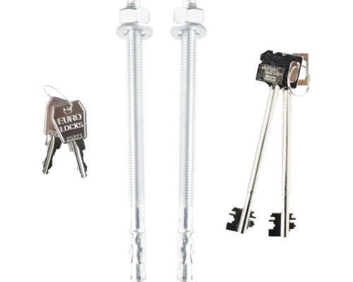 Doi bolți de ancorare și două seturi de chei