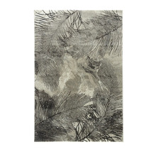 Covor cu design abstract cu pene pentru interior