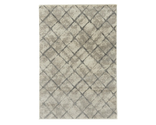 Covor Matrix 5813 crem-gri 60x110 cm Covor cu model în romburi