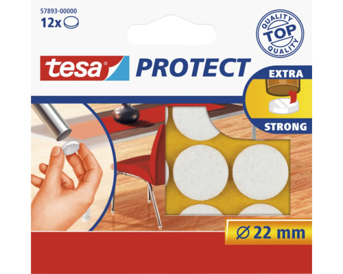 Protecție antizgârieturi tesa® Protect albă Ø 18 mm