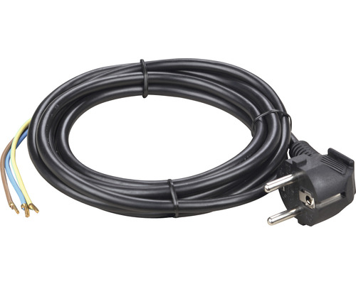 Cablu de alimentare (H05VV-F) 3x1,5mm² 3m 3680W negru