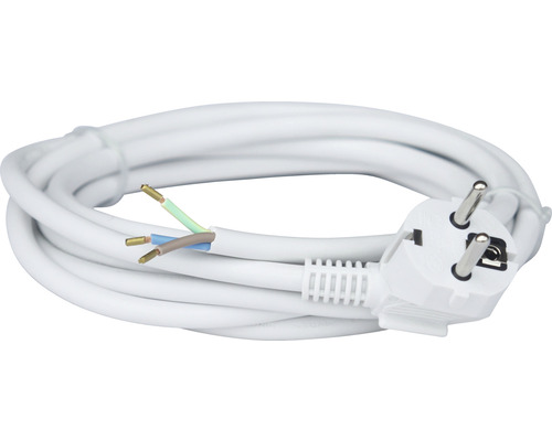 Cablu de alimentare (H05VV-F) 3x1,5mm² 3m 3680W alb