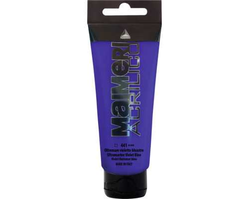 Culoare acrilică Maimeri Acrilico 441 Ultramarine Violet Blue 200 ml Tub de vopsea acrilică Maimeri albastru ultramarin violet
