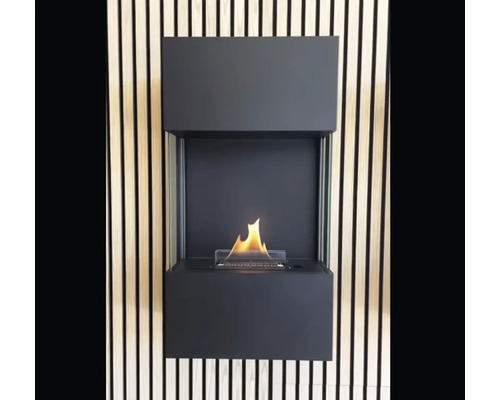 Șemineu TenderFlame Indie Wall 180 Black, montaj pe perete