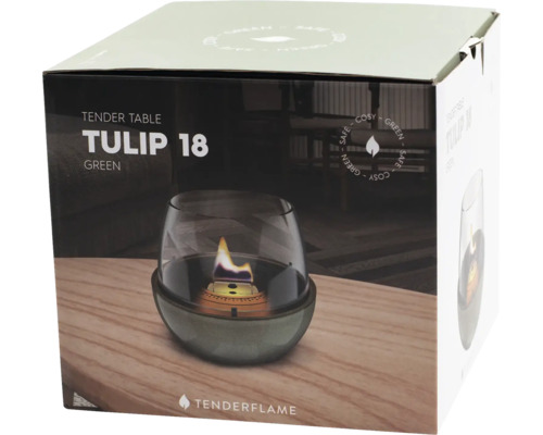 Foc de masă Tenderflame Tulip 18 în ambalaj
