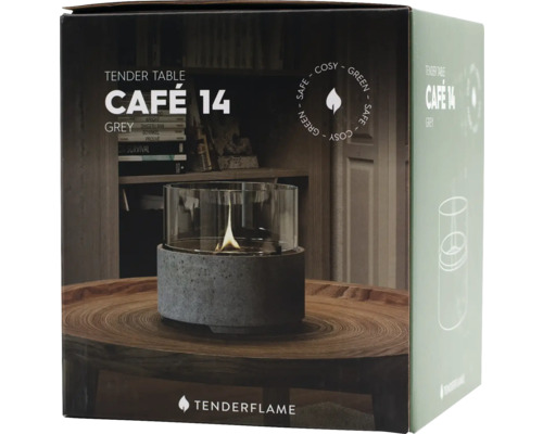 Ambalaj pentru o lampă de masă Tenderflame Café 14 în gri