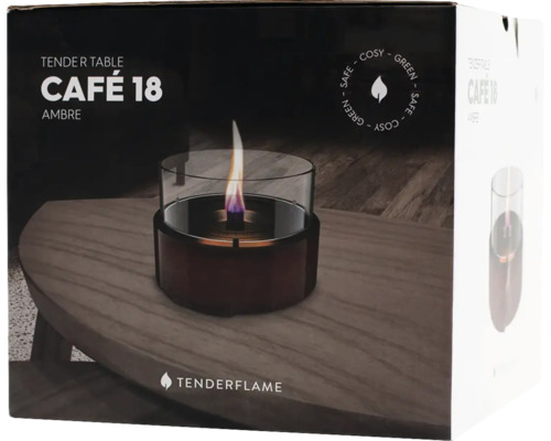 Șemineu de masă Tenderflame Café 18 în ambalaj