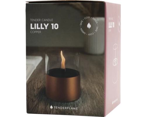 Tenderflame Lilly 10 șemineu de masă cupru în cutie