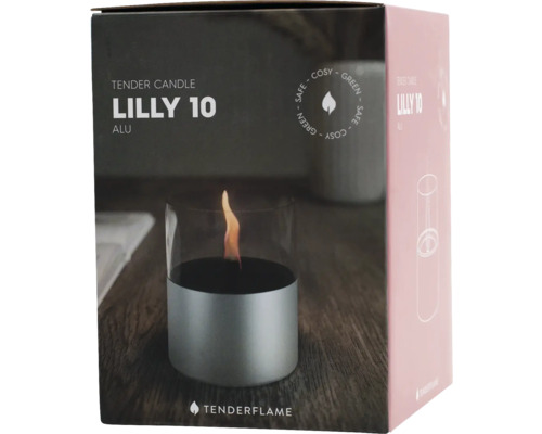 Ambalaj Tenderflame Lilly 10 șemineu de masă din aluminiu