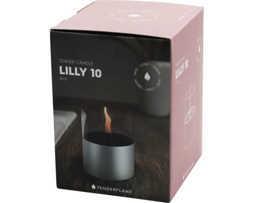 Ambalaj lampă de masă Tenderflame Lilly 10 din aluminiu