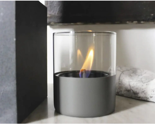 Șemineu cu etanol cu cilindru de sticlă pentru interior