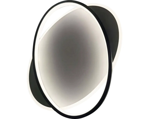 Plafonieră ovală cu LED, cu ramă neagră