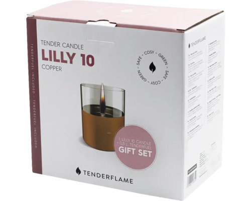 Lumânare Tenderflame Lilly 10 cupru în cutie de cadou