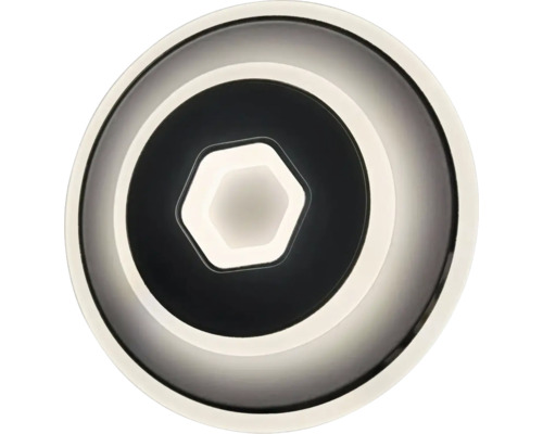 Lumină rotundă cu decupaj hexagonal