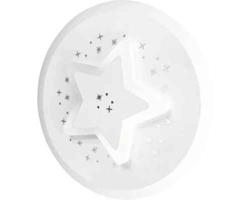 Aplică perete interior cu LED integrat Avide Ellery 33W 2700 lumeni, motiv stea Plafonieră rotundă cu motiv stea pentru camera copiilor