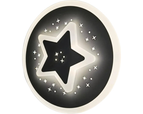 Lumină rotundă cu motiv stea pentru camera copilului