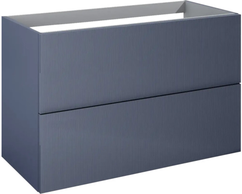 Dulap bază lavoar baie suspendat Jungborn NONUS 100 cm PAL albastru navy mat 2 sertare Dulap de bază pentru lavoar cu două sertare pentru baie