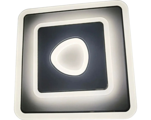 Plafonieră pătrată cu colțuri rotunjite și iluminare integrată