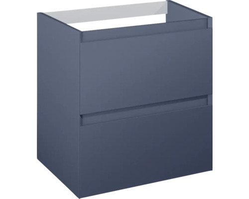 Dulap bază lavoar baie suspendat Jungborn DECEM 60 cm MDF albastru navy mat 2 sertare Dulap inferior de lavabo cu două sertare