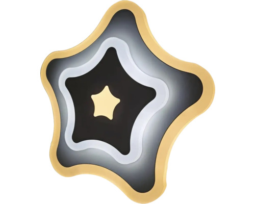 Plafonieră LED în formă de stea cu margine aurie