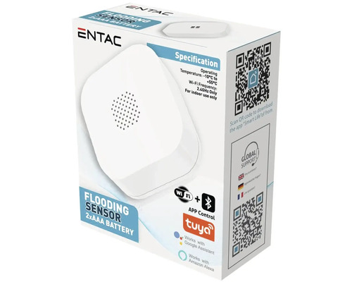 Senzor de inundatie Entac cu baterie 2xAAA in ambalaj
