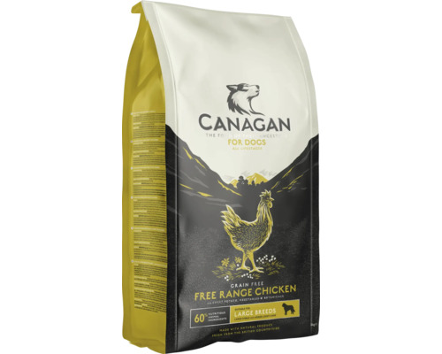 Hrană uscată pentru câini Canagan Grain Free Talie Mare cu pui crescut liber fără cereale 12 kg