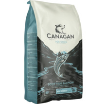 Hrană uscată Canagan cu somon scoțian pentru toate rasele de câini într-un ambalaj