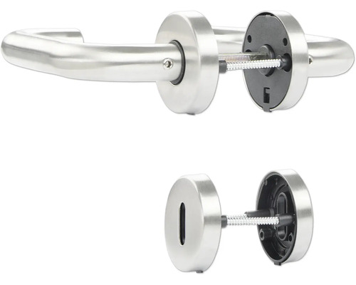 Set mânere de ușă din oțel inoxidabil cu rozete