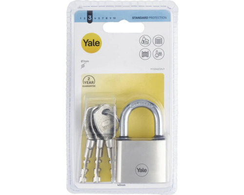 Lacăt Yale cu trei chei, 40 mm