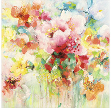 Tablou sticlă Abstract Flowers II 20x20 cm