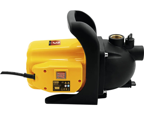 Pompă de grădină galbenă și neagră