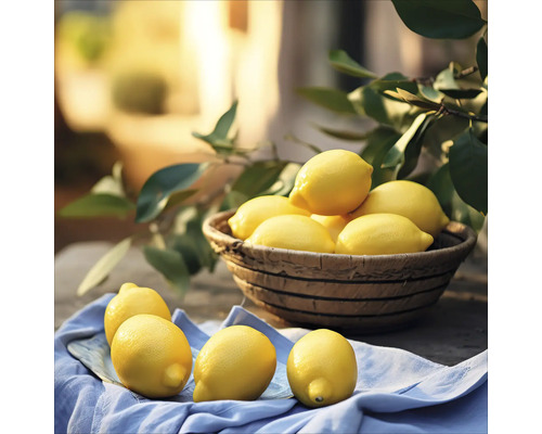 Tablou sticlă Lemons III 50x50 cm