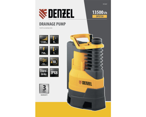 Pompă de drenaj Denzel pentru pomparea apei